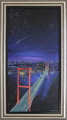 Hatice Korkmaz imzalı tablo — Yağlı Boya, 80×40 cm, 1.500 TL müzayede satışı