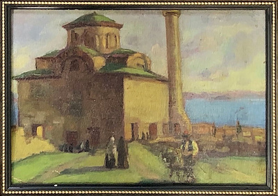 Onnik Der Azaryan imzalı tablo — Yağlı Boya, 26×18 cm, 5.000 TL müzayede satışı