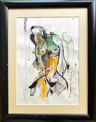Şenay Öztürk imzalı tablo — Karışık Teknik, 25×17 cm, 250 TL müzayede satışı