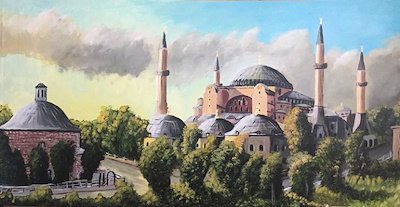 Halil Akkuş imzalı tablo — Yağlı Boya, 100×50 cm, 750 TL müzayede satışı