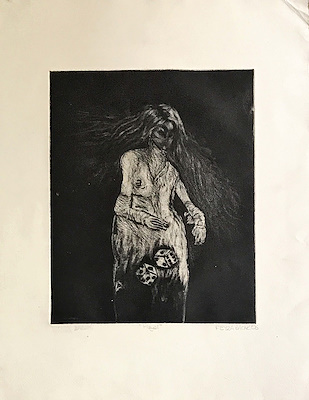 Feyza Bacak imzalı tablo — Baskı, 54×39 cm, 30 TL müzayede satışı