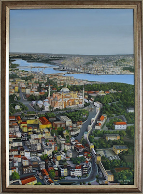 Hatice Korkmaz imzalı tablo — Yağlı Boya, 50×70 cm, 2.000 TL müzayede satışı