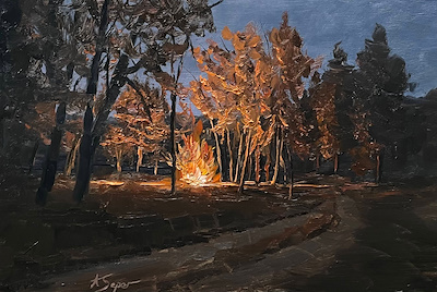 Aykan Seper imzalı tablo — Yağlı Boya, 20×30 cm, 500 TL müzayede satışı