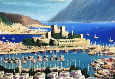 Halil Akkuş imzalı tablo — Yağlı Boya, 35×50 cm, 500 TL müzayede satışı