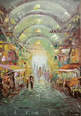 Halil Akkuş imzalı tablo — Yağlı Boya, 35×50 cm, 600 TL müzayede satışı
