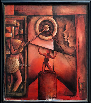 Meltem Yakın Üldes imzalı tablo — Yağlı Boya, 90×90 cm, 1.200 TL müzayede satışı