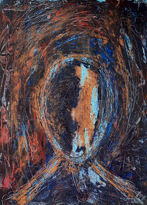 Erman Çobanoğlu imzalı tablo — Karışık Teknik, 42×36 cm, 500 TL müzayede satışı