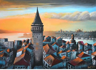 Halil Akkuş imzalı tablo — Akrilik Boya, 80×60 cm, 650 TL müzayede satışı