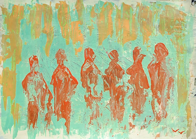 Erman Çobanoğlu imzalı tablo — 36×42 cm, 500 TL müzayede satışı