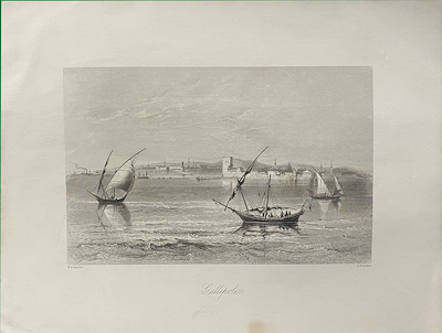 William Henry Bartlett imzalı tablo — Gravür, 27×20 cm, 325 TL müzayede satışı