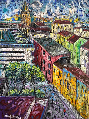 Dilek Doğan imzalı tablo — Yağlı Boya, 60×80 cm, 2.750 TL müzayede satışı