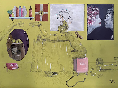 Muhammet Yıldız imzalı tablo — Akrilik Boya, 50×70 cm, 1.000 TL müzayede satışı