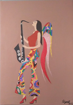 Zeynep Bozdemir imzalı tablo — Akrilik Boya, 25×35 cm, 500 TL müzayede satışı