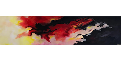 Setareh Joulaei imzalı tablo — Akrilik Boya, 40×160 cm, 1.200 TL müzayede satışı