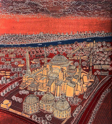 Sedat Emre imzalı tablo — Karışık Teknik, 30×40 cm, 900 TL müzayede satışı