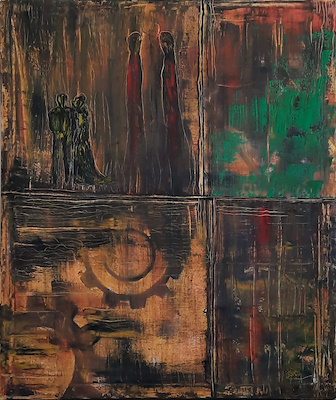 Yasemin Kondakçı imzalı tablo — Karışık Teknik, 60×70 cm, 1.250 TL müzayede satışı