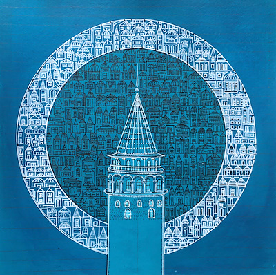 Sedat Emre imzalı tablo — Akrilik Boya, 30×30 cm, 650 TL müzayede satışı