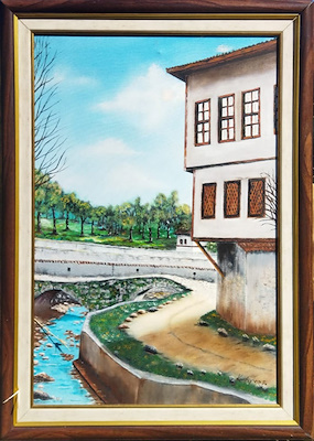 K. Ayvaz imzalı tablo — Yağlı Boya, 40×60 cm, 500 TL müzayede satışı