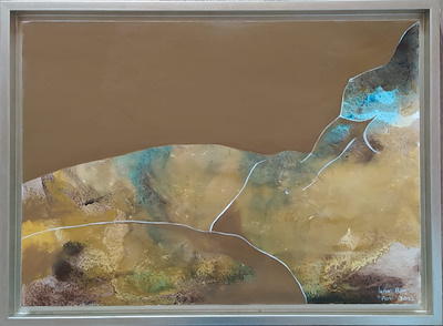 Janan Ramizova imzalı tablo — Karışık Teknik, 50×70 cm, 1.000 TL müzayede satışı