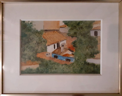 Cihat Özegemen imzalı tablo — Karışık Teknik, 25×17 cm, 1.350 TL müzayede satışı