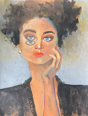 Fatma Erciyes imzalı tablo — Karışık Teknik, 32.5×25 cm, 700 TL müzayede satışı