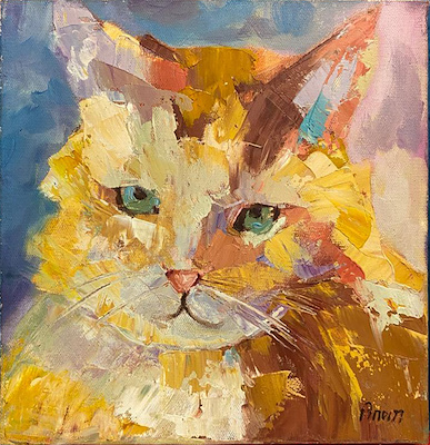 Pınar Kalem imzalı tablo — Yağlı Boya, 25×25 cm, 500 TL müzayede satışı