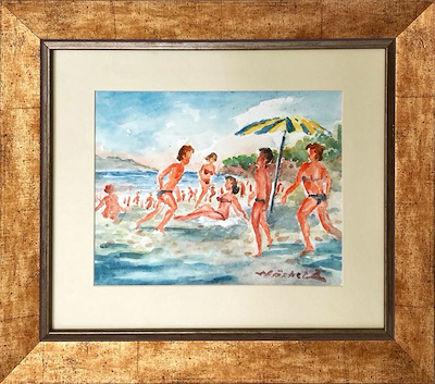 Nüzhet İslimyeli imzalı tablo — Sulu Boya, 31×24 cm, 1.500 TL müzayede satışı
