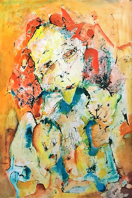 Özlem Köroğlu imzalı tablo — Akrilik Boya, 100×120 cm, 1.000 TL müzayede satışı