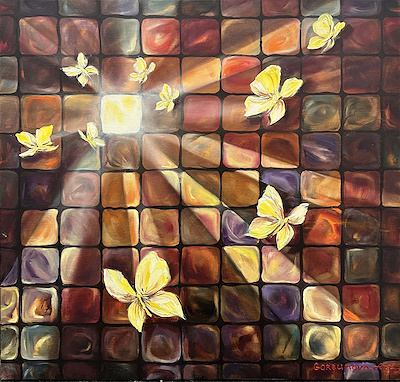 Ludmila Gorbunova imzalı tablo — Yağlı Boya, 50×50 cm, 2.000 TL müzayede satışı