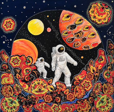Sveta Silence imzalı tablo — Akrilik Boya, 50×50 cm, 5.000 TL müzayede satışı