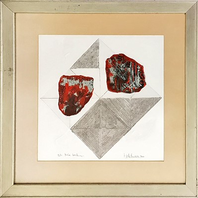 İhsan Çakıcı imzalı tablo — Baskı, 37×37 cm, 130 TL müzayede satışı
