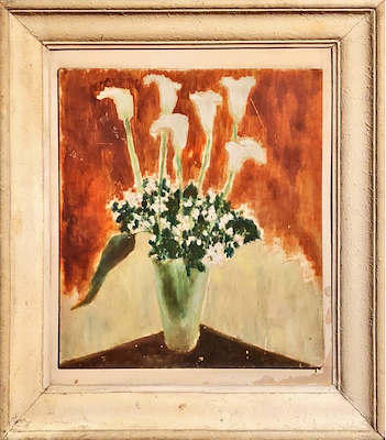 Nermin Faruki imzalı tablo — Yağlı Boya, 37.5×43 cm, 500 TL müzayede satışı