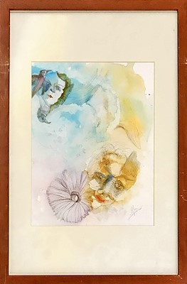 Özlem Köroğlu imzalı tablo — Karışık Teknik, 23×30 cm, 250 TL müzayede satışı