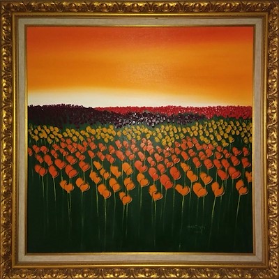 Murat Kurt imzalı tablo — Yağlı Boya, 80×80 cm, 500 TL müzayede satışı