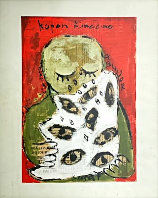 Barış Kara imzalı tablo — Karışık Teknik, 28×40 cm, 500 TL müzayede satışı