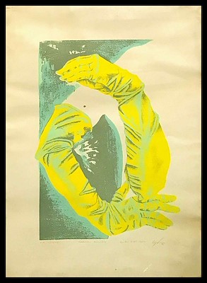 Çiğdem Erbil Sağın imzalı tablo — Serigrafi, 50×70 cm, 200 TL müzayede satışı