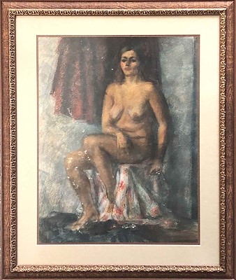 Naci Kalmukov imzalı tablo — Pastel Boya, 39×50 cm, 1.500 TL müzayede satışı