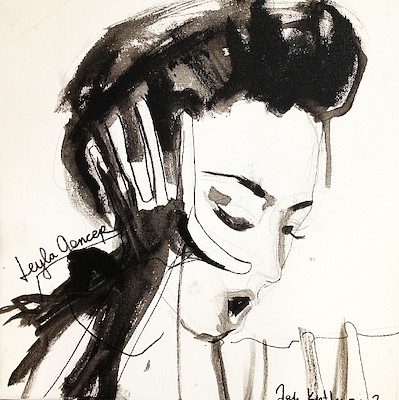 Aslı Kutluay imzalı tablo — Yağlı Boya, 30×30 cm, 500 TL müzayede satışı