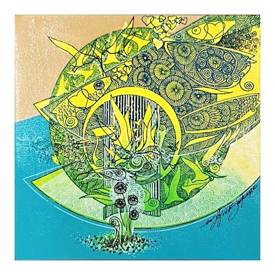 Engin Korkmaz imzalı tablo — Akrilik Boya, 25×25 cm, 1.000 TL müzayede satışı