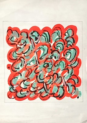M. Turgul Anday imzalı tablo — Karışık Teknik, 25×34 cm, 500 TL müzayede satışı