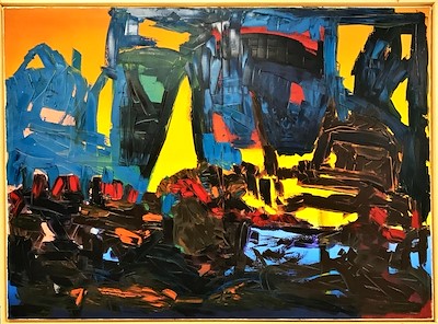 Feryat Aydemir imzalı tablo — Yağlı Boya, 110×150 cm, 8.000 TL müzayede satışı