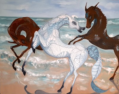 Nazan Pamuk imzalı tablo — Yağlı Boya, 90×73 cm, 2.000 TL müzayede satışı