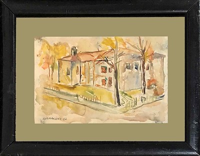 Birim Aksüyek imzalı tablo — Sulu Boya, 18×13 cm, 100 TL müzayede satışı