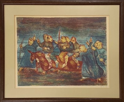 Mevlüt Akyıldız imzalı tablo — Baskı, 50×40 cm, 1.100 TL müzayede satışı