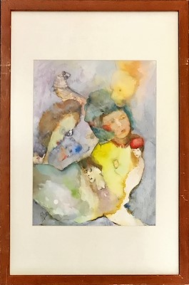 Özlem Köroğlu imzalı tablo — Karışık Teknik, 22×30 cm, 100 TL müzayede satışı