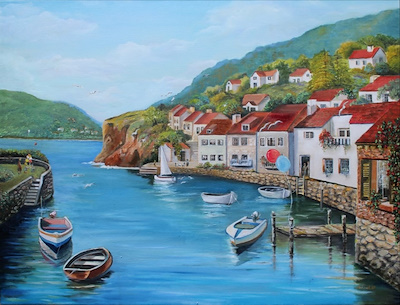 Hatice Korkmaz imzalı tablo — Yağlı Boya, 80×60 cm, 900 TL müzayede satışı