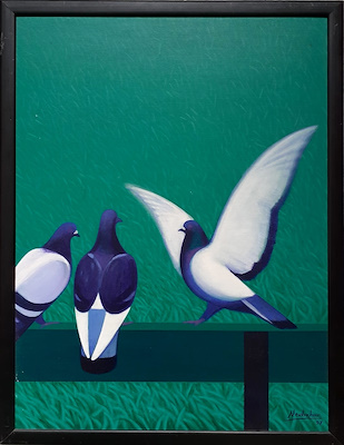 Nevbahar Aksoy imzalı tablo — Yağlı Boya, 45×60 cm, 1.600 TL müzayede satışı