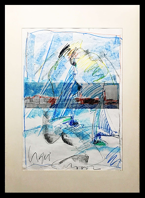 Ergin Atlıhan imzalı tablo — Karışık Teknik, 60×85 cm, 600 TL müzayede satışı