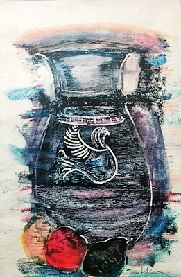 Gülden Kut imzalı tablo — Karışık Teknik, 26×41 cm, 50 TL müzayede satışı