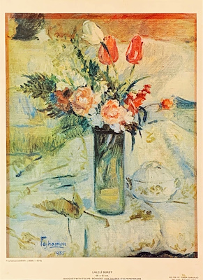 Feyhaman Duran imzalı tablo — 33×45 cm, 50 TL müzayede satışı